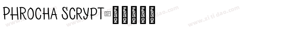PHRocha Scrypt字体转换